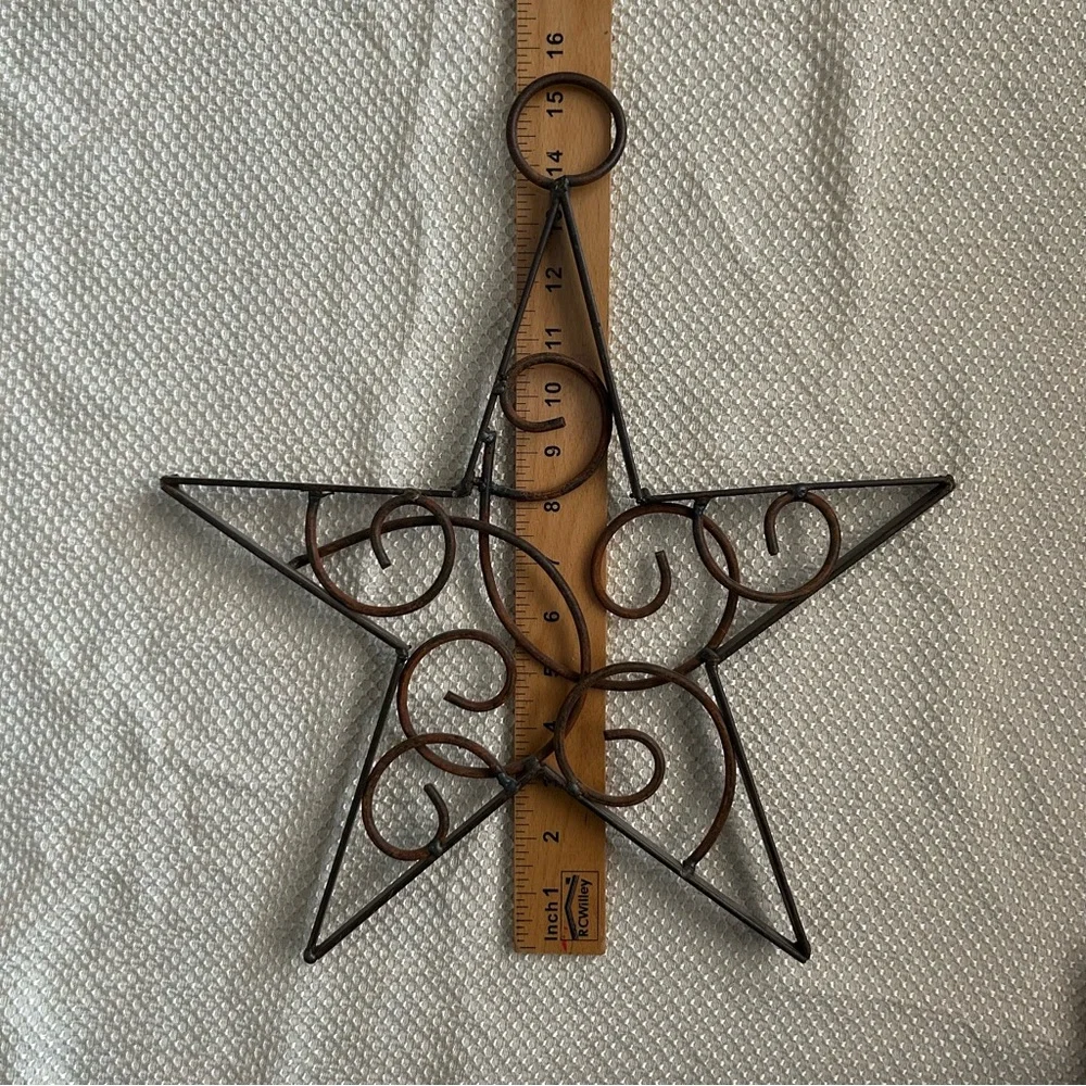 Rustic STAR Welded Metallic Wall Decor Country Western Ranch Patriotic